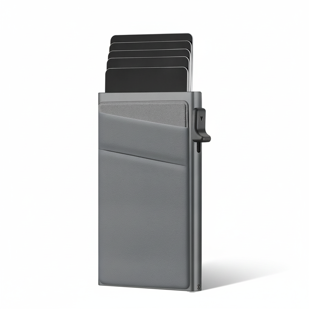 Tarjetero de Aluminio Ultrafino Antirrobo RFID
