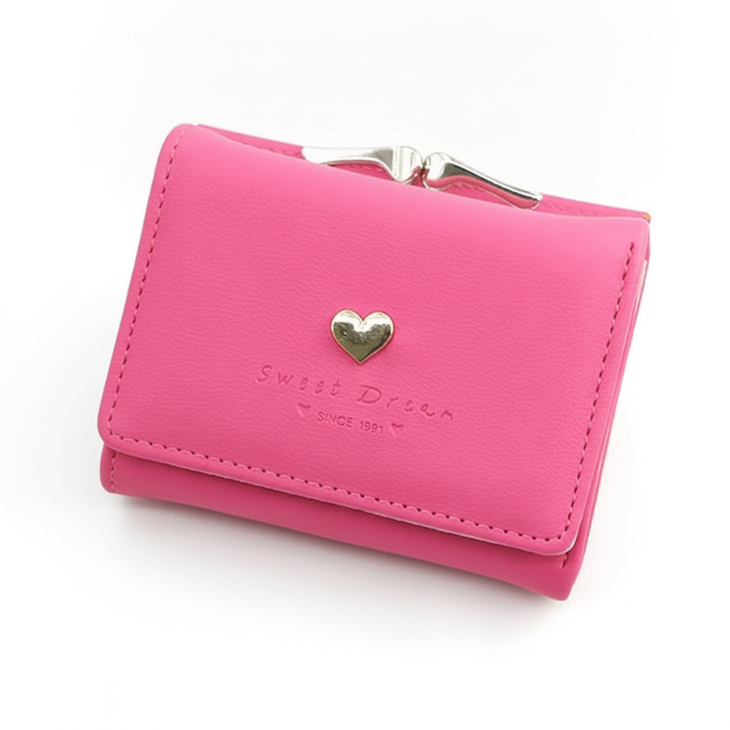 Mini Cartera con Corazón y Monedero de Boquilla