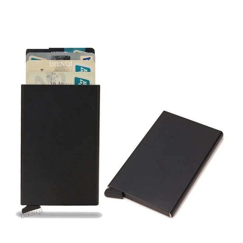 Tarjetero de Aluminio Pop-Up con Bloqueo RFID