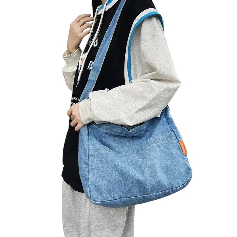 Bolso Bandolera Denim Claro Vintage