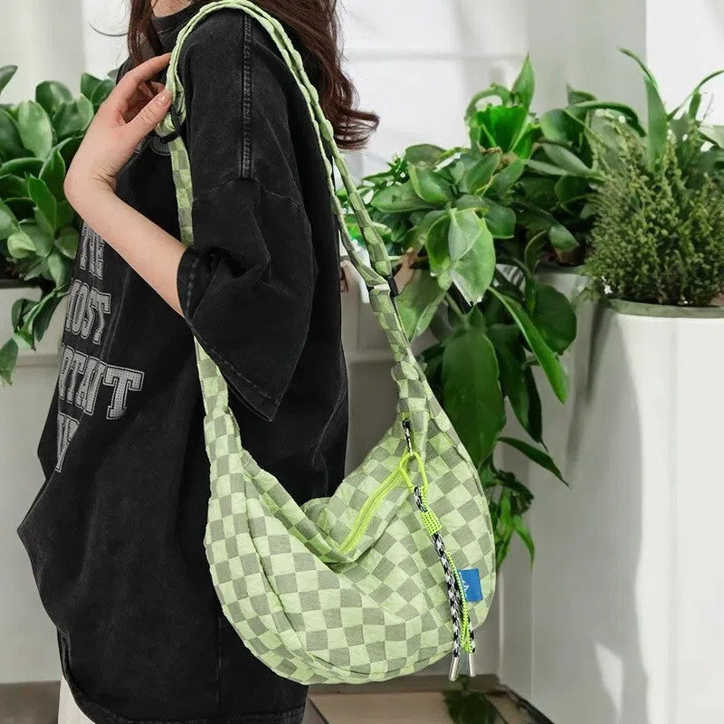 Bolso Bandolera Diseño de Cuadros Colores