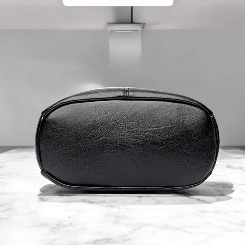 Bolso Bandolera PU Negro Cubo