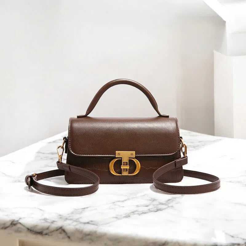 Bolso Bandolera de Cuero PU Negro