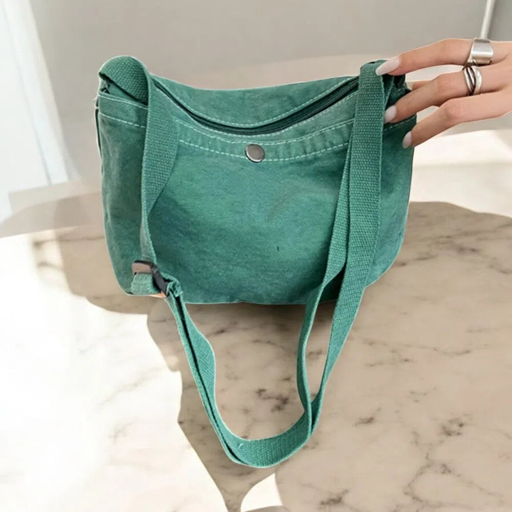 Bolso Bandolera de Lona Estilo Casual