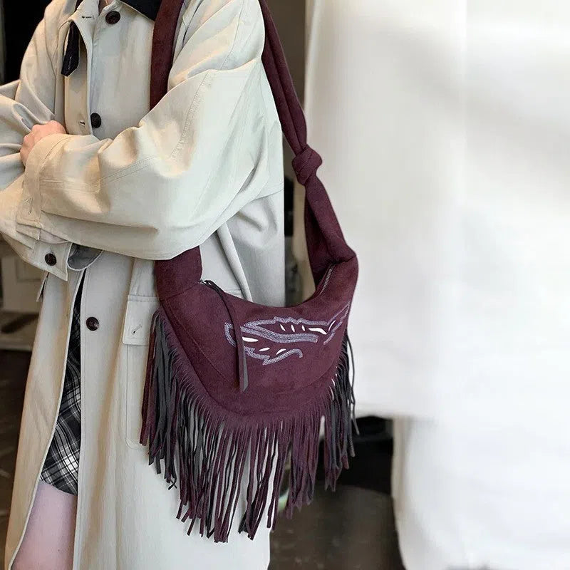 Bolso Flecos Bandolera de Cuero