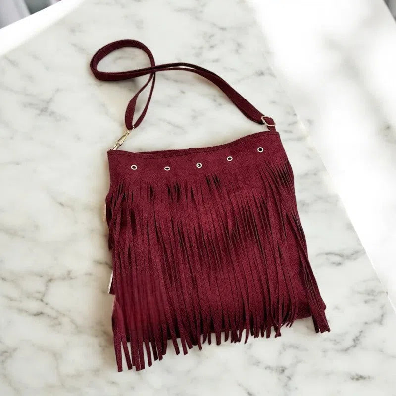 Bolso Flecos Casual Tipo Bandolera