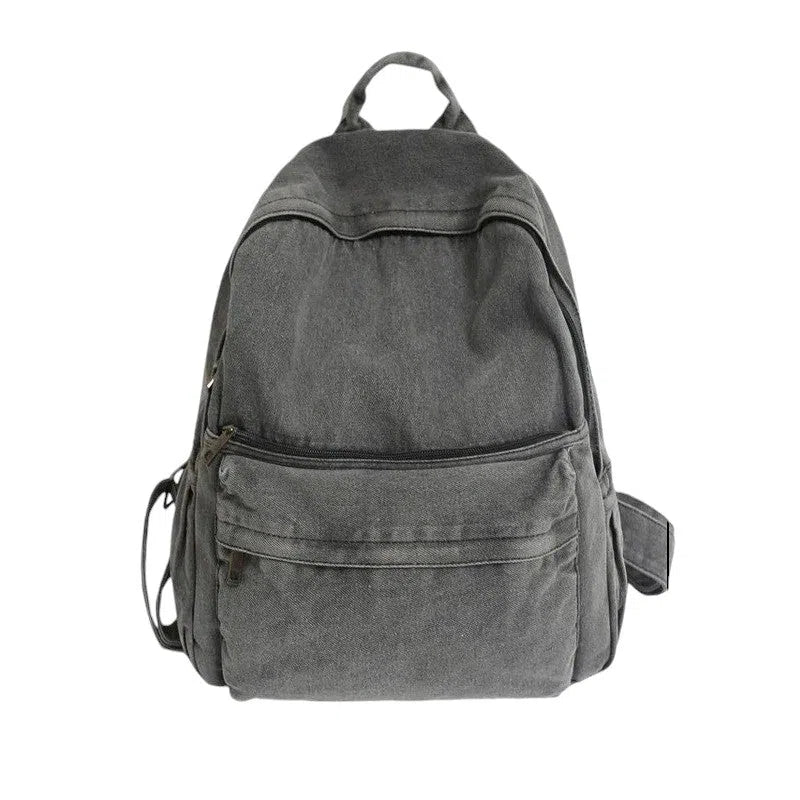 Bolso Mochila Denim Casual Gris