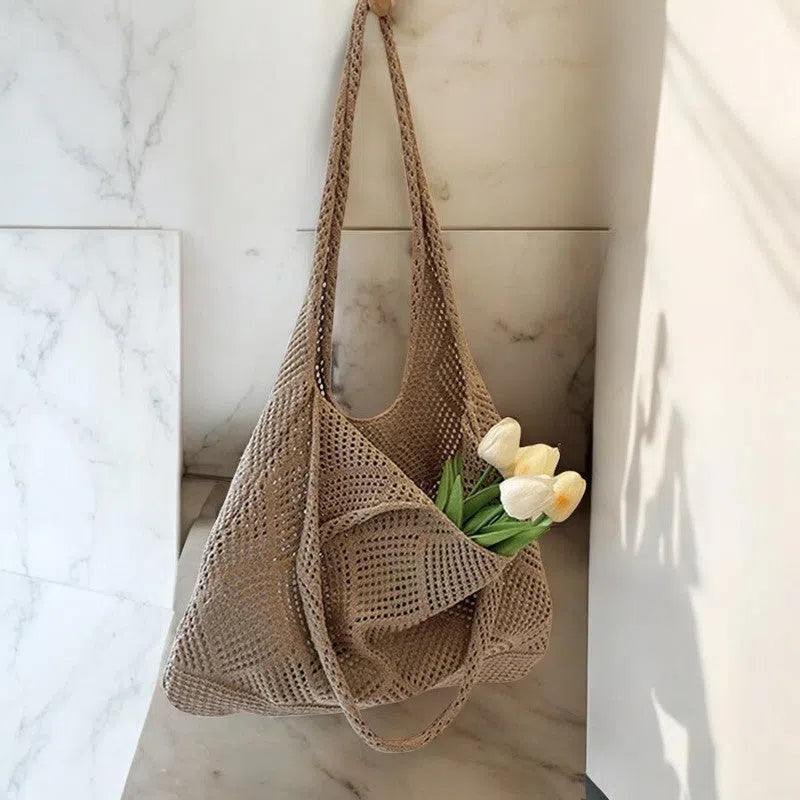 Bolso Playa Bohemio Tejido de Colores