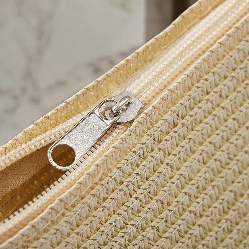 Bolso Playa Mini Tejido de Paja Beige