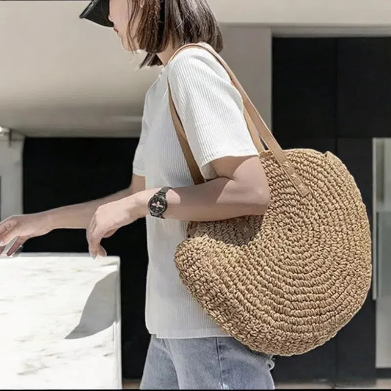 Bolso Rafia Redondo de Playa