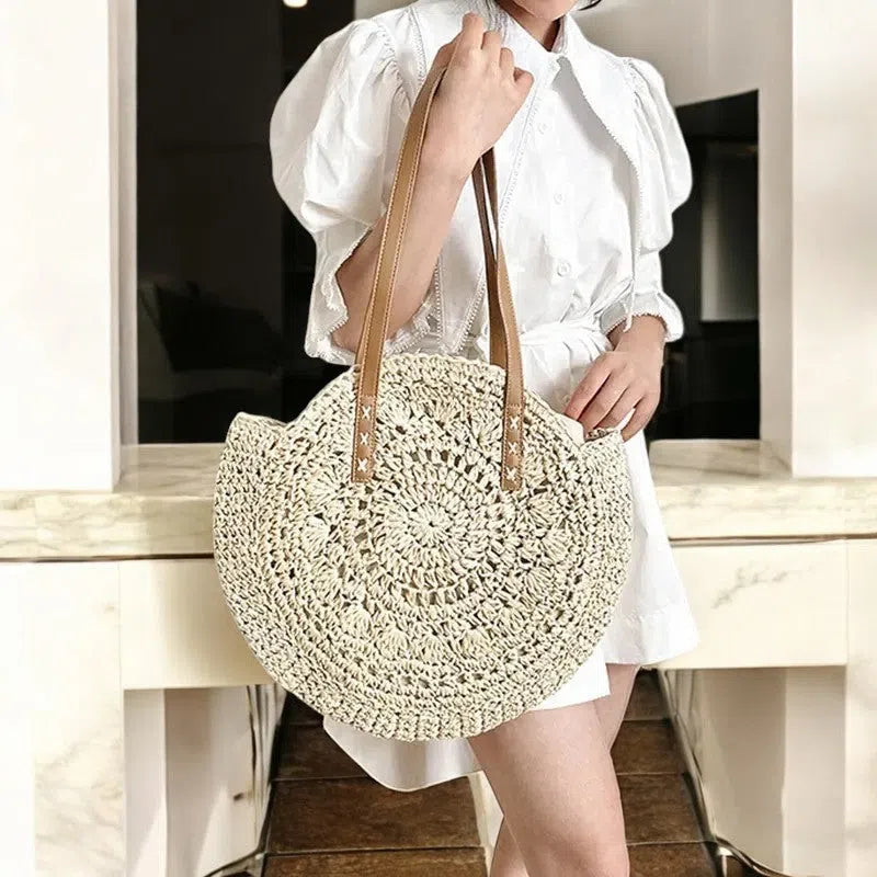 Bolso Rafia Redondo de Playa
