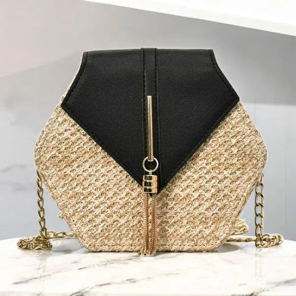 Bolso Rafia en Hexágono