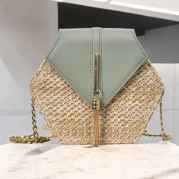 Bolso Rafia en Hexágono