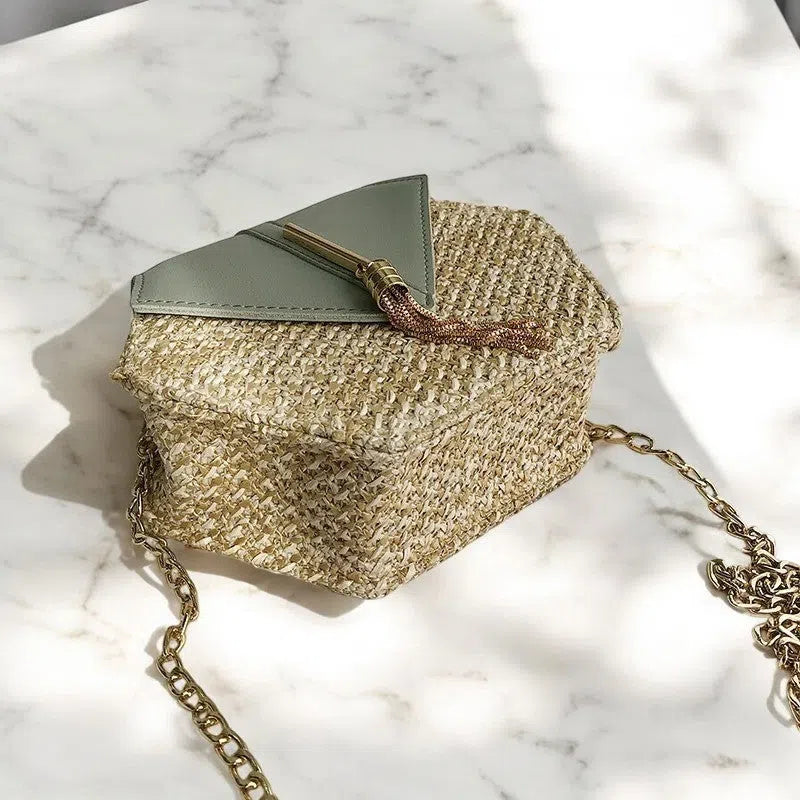Bolso Rafia en Hexágono