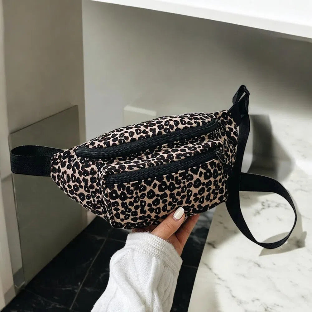 Bolso Riñonera Animal Print Terciopelo