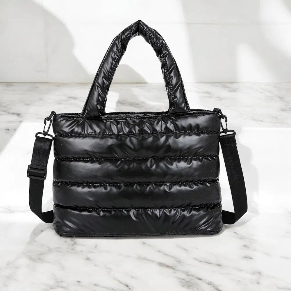 Bolso Shopper Acolchado Metalizado Básicos