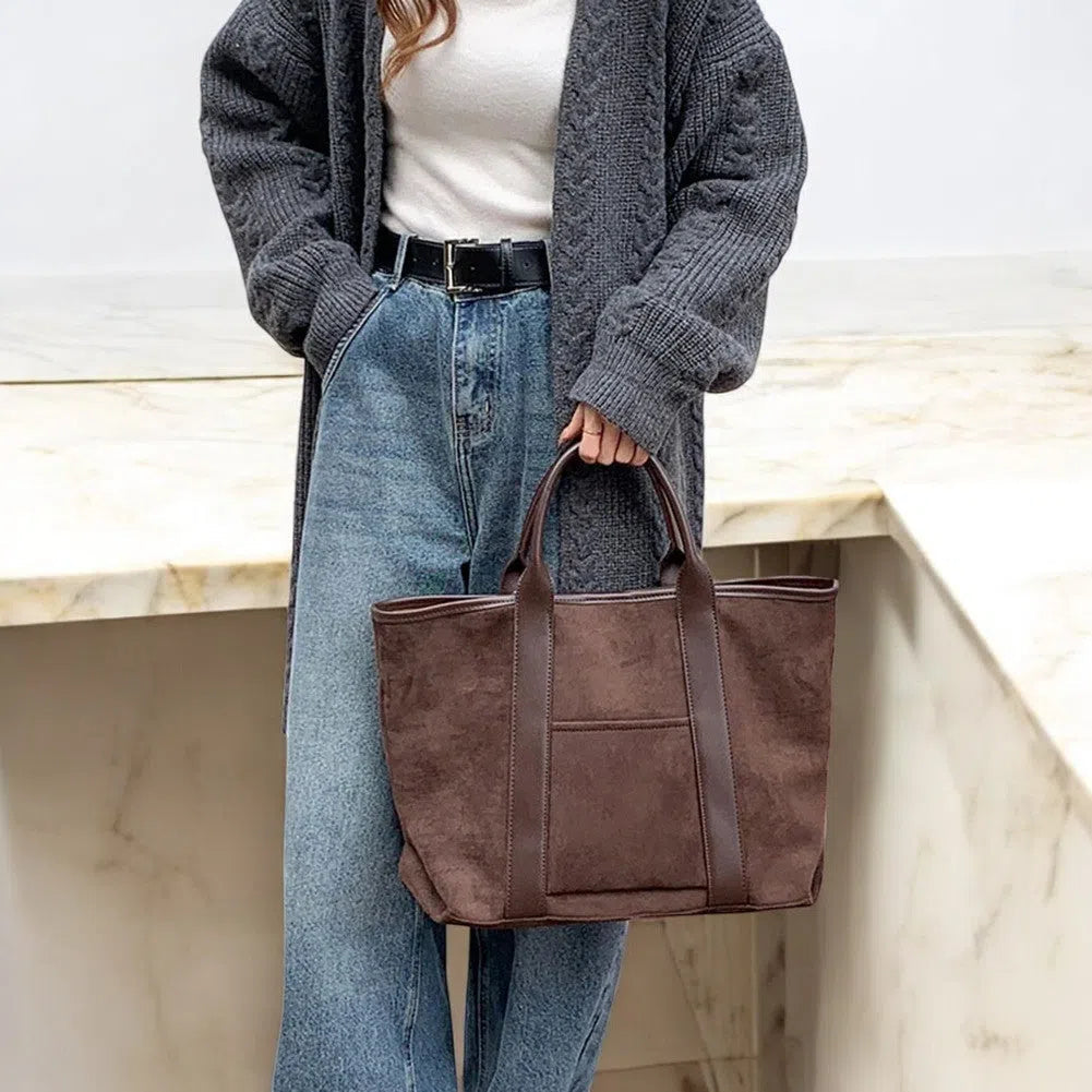 Bolso Shopper Gamuza Elegante Coffee