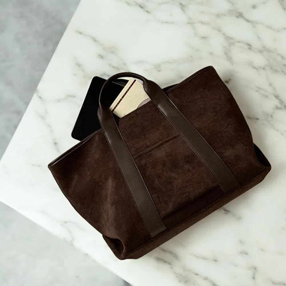 Bolso Shopper Gamuza Elegante Coffee