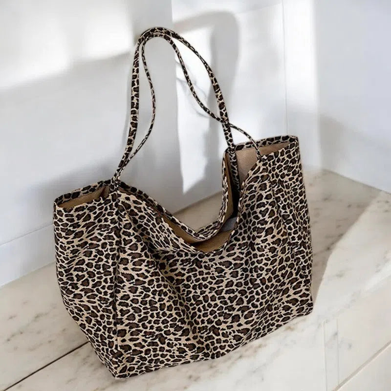 Bolso Shopper de Lona Leopardo
