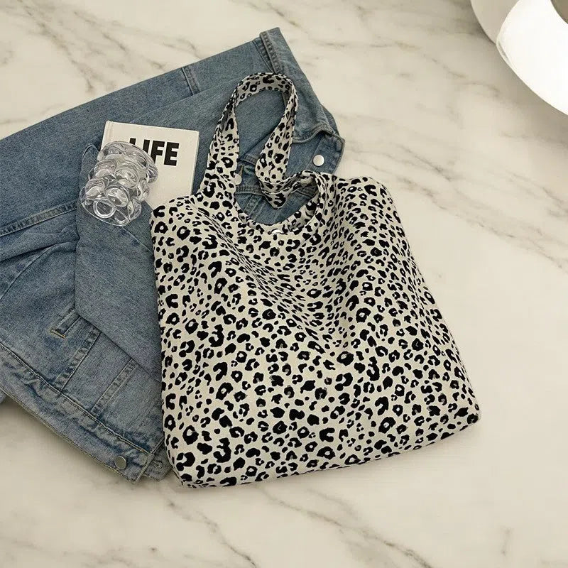Bolso Shopper de Lona Leopardo