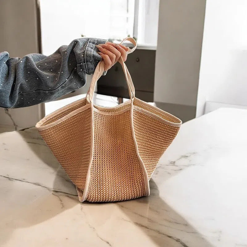 Bolso Shopper de Rafia Beige