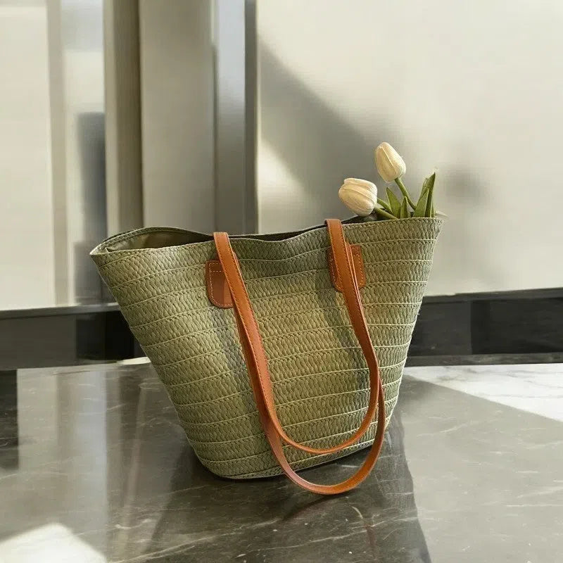 Bolso Shopper de Rafia Elegante