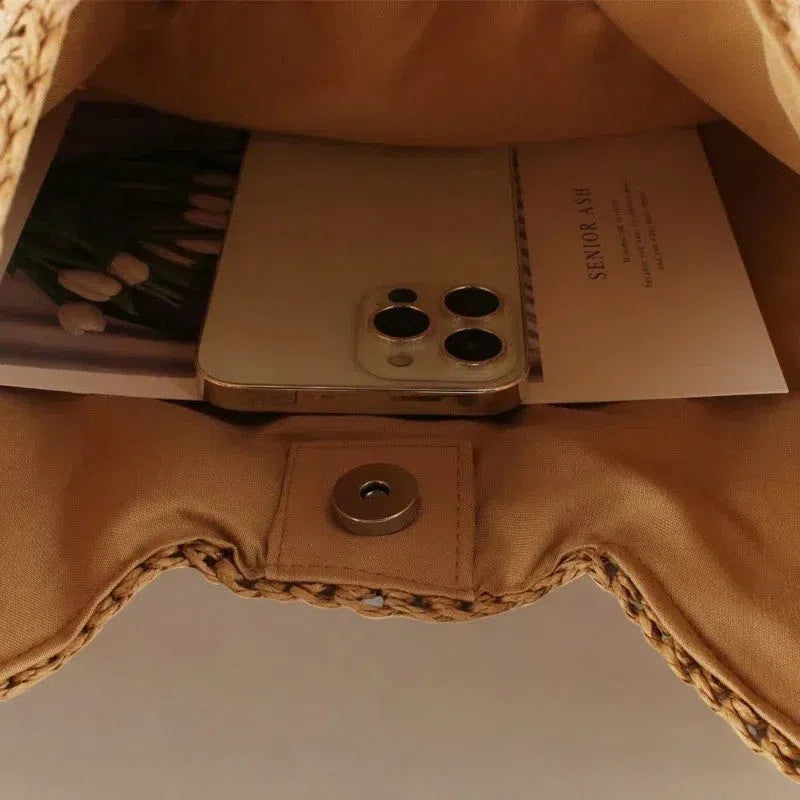 Bolso Shopper de Rafia Tejido