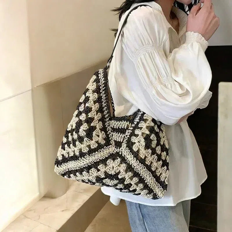 Bolso Shopper de Rafia Tejido