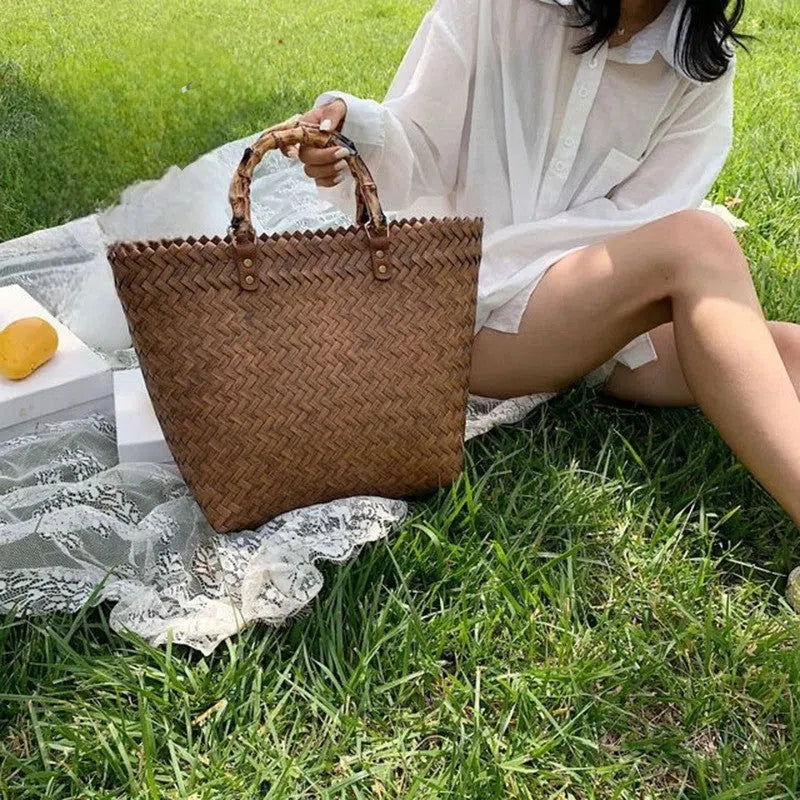 Bolso Shopper de Rafia para Playa