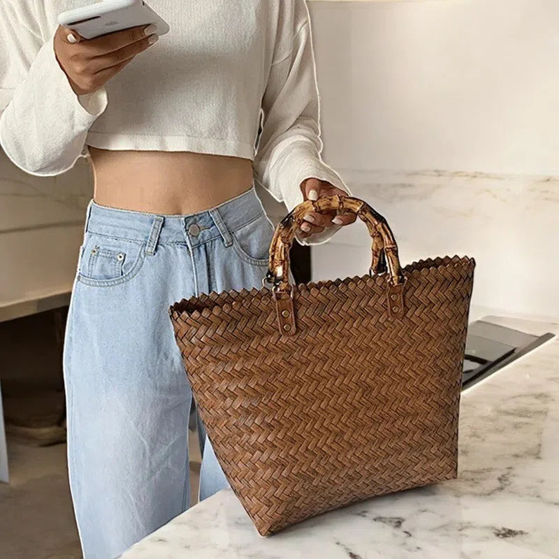 Bolso Shopper de Rafia para Playa
