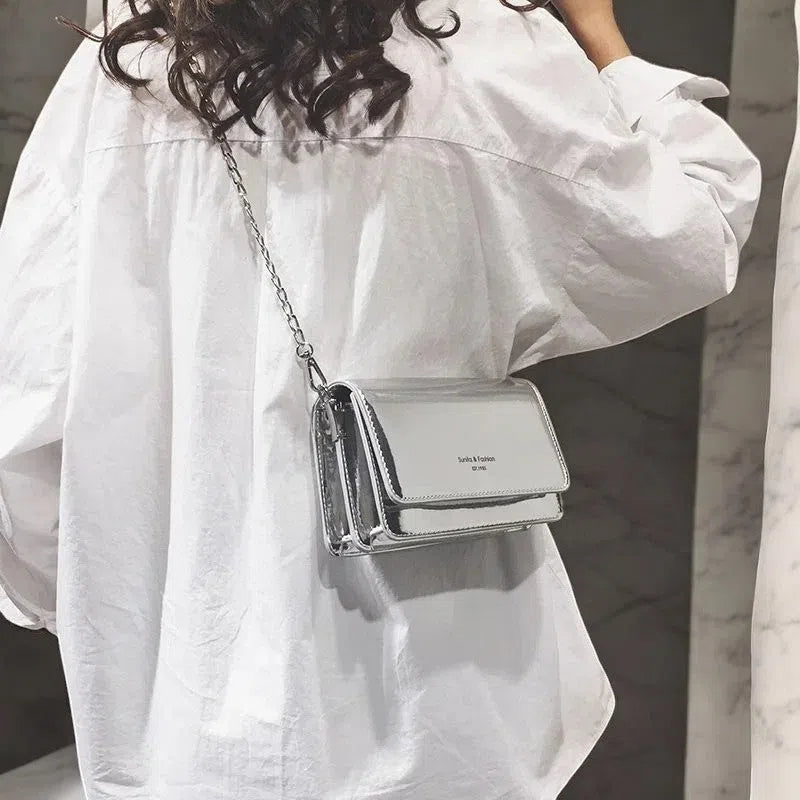 Bolso Tote Bag Espejo con Cadena