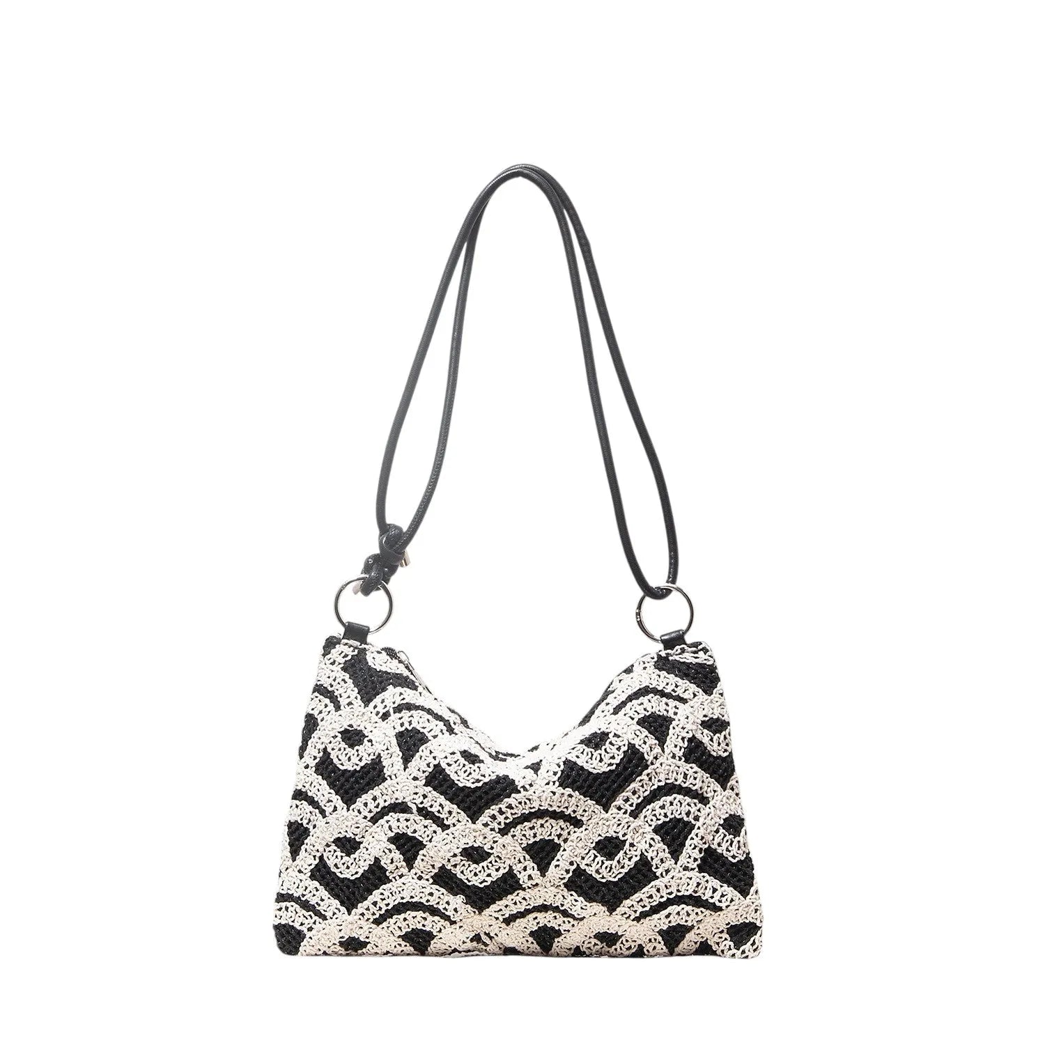 Bolso Tote Bicolor Beige y Negro para Mujer – Chic, Suave de Playa