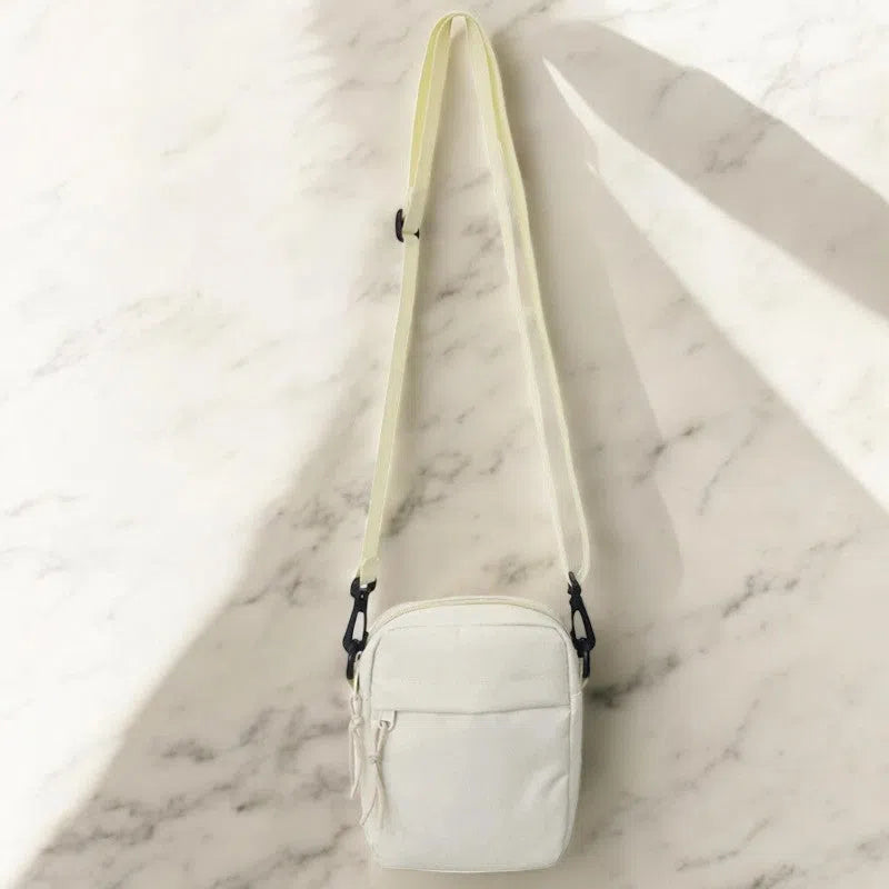Bolso para Móvil de Lona Blanco Cruzado