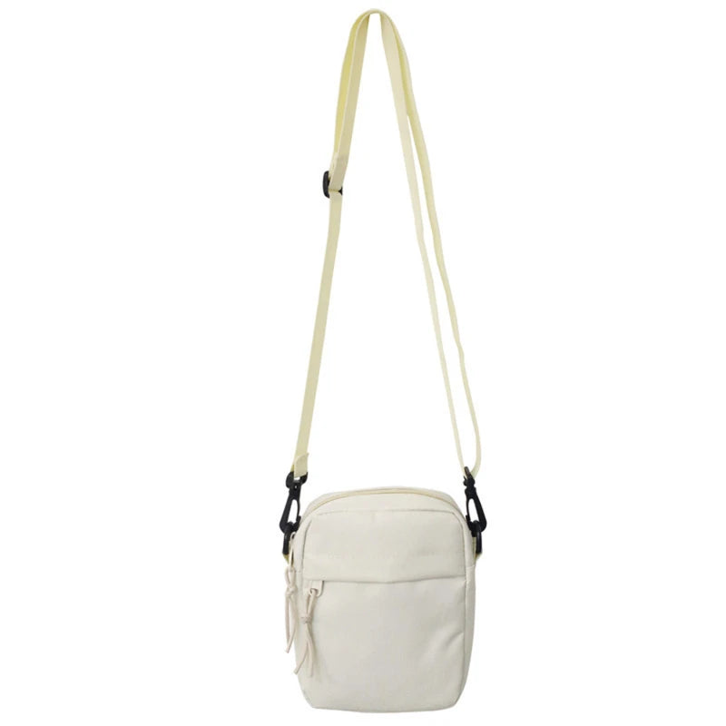 Bolso para Móvil de Lona Blanco Cruzado