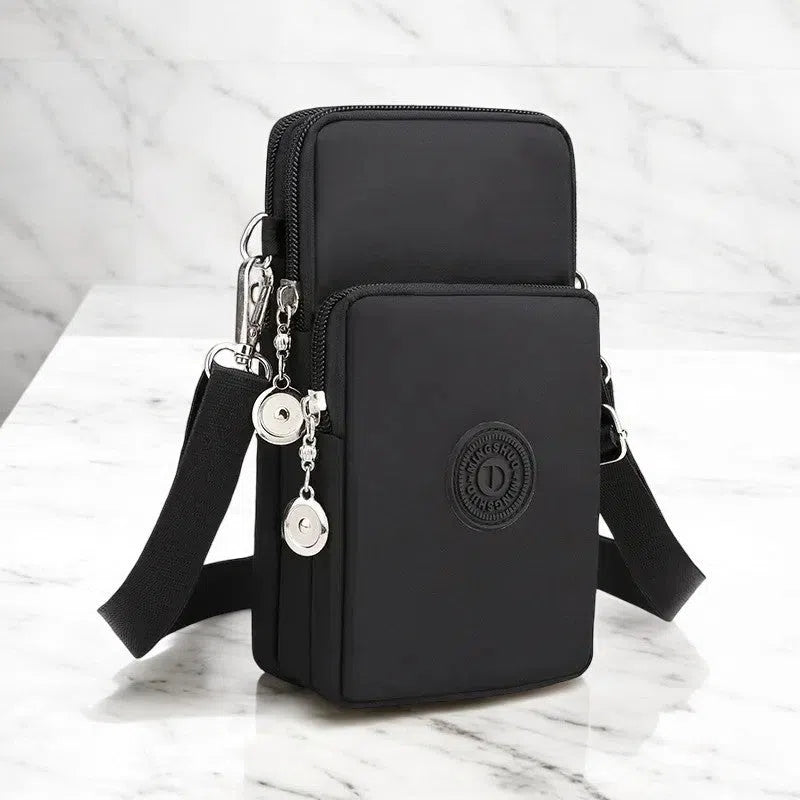 Bolso para Móvil de Nylon Negro