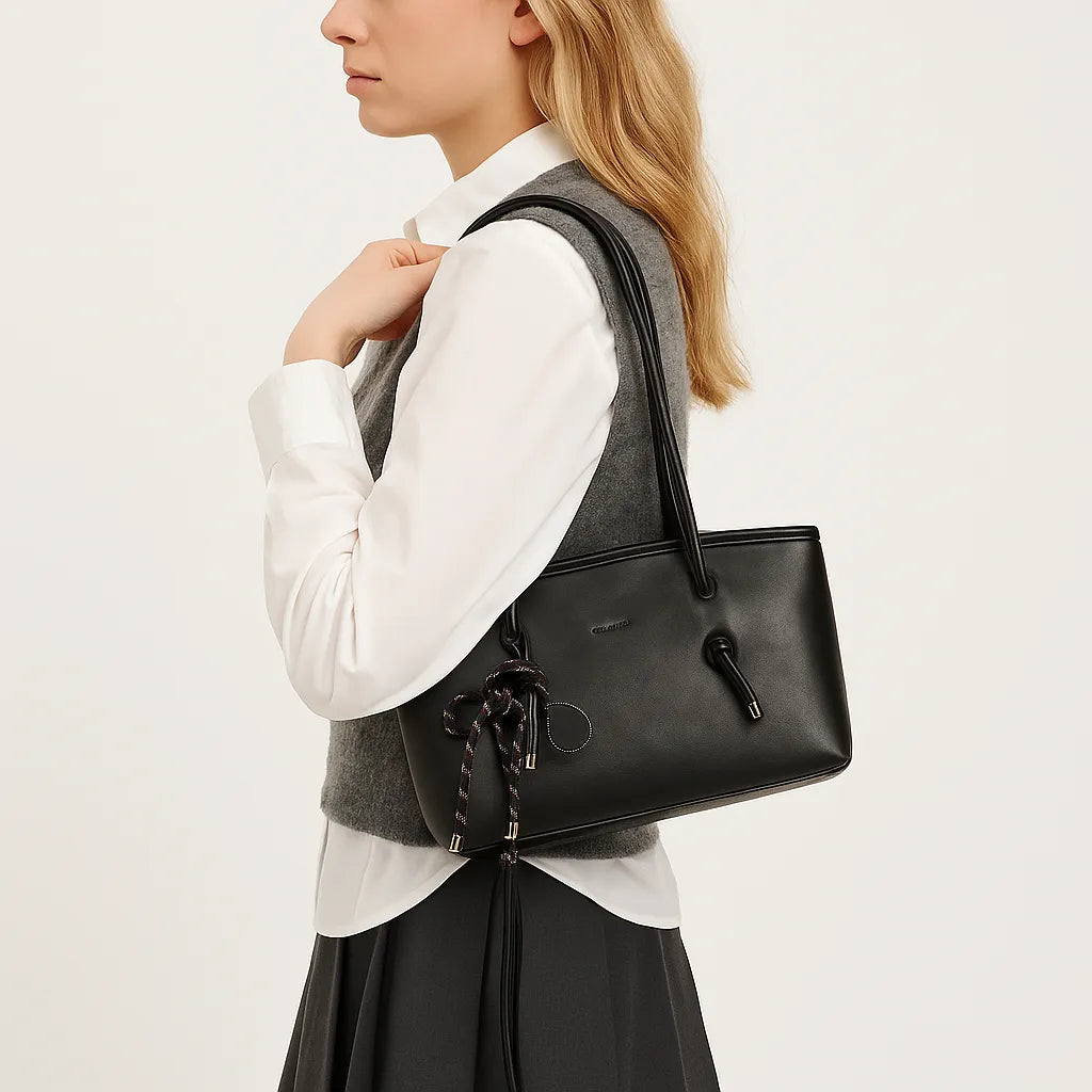 Tote Casual de PU Suave – Estilo Minimalista para tu Rutina Elegante