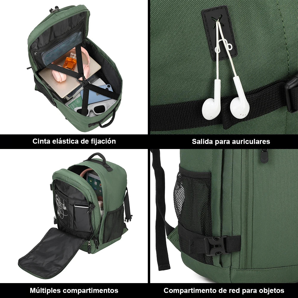 Mochila de Viaje Cabina 20L en Poliéster 1000D – Resistente, Impermeable y Funcional