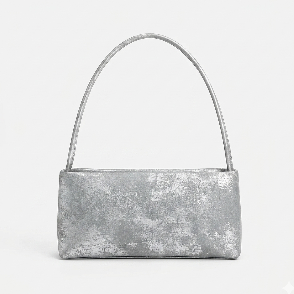 Bolso Baguette Plateado Mujer – Elegante, Ligero y Versátil