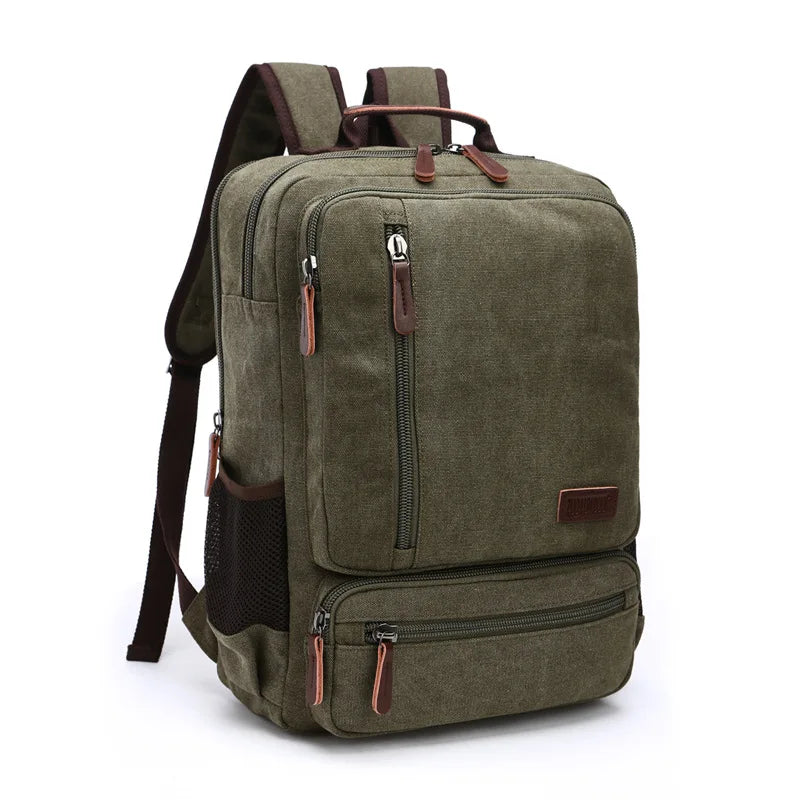 Mochila de Lona Premium Color Army – Urbana con Espíritu Outdoor