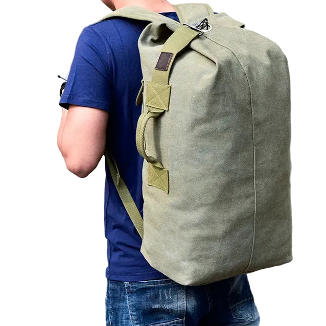 Mochila de Lona Estilo Preppy – Capacidad, Comodidad y Diseño Atemporal