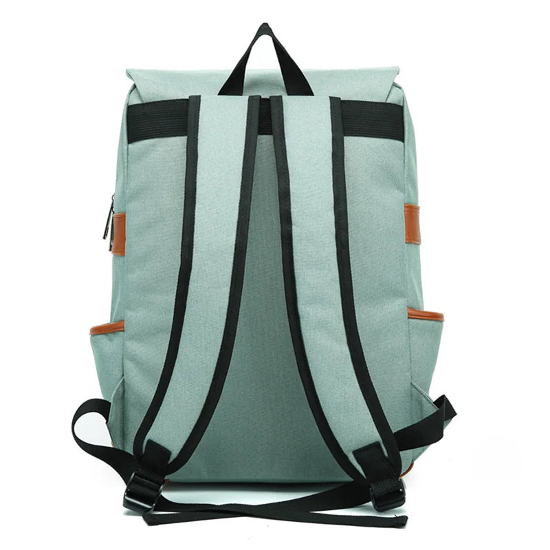 Mochila Menta de Lona Premium: Frescura y Elegancia para tu Día a Día
