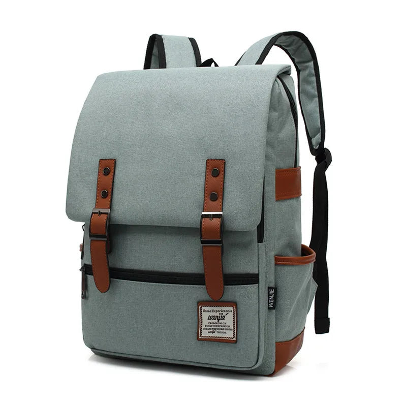 Mochila Menta de Lona Premium: Frescura y Elegancia para tu Día a Día