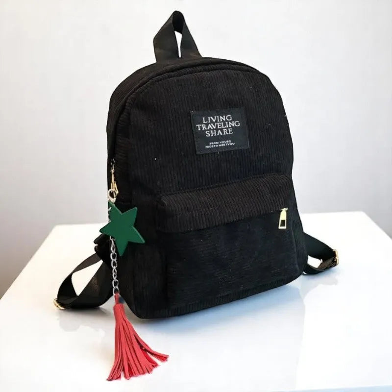 Mochila de Pana Elegante para Mujer – Estilo y Confort en Cada Salida