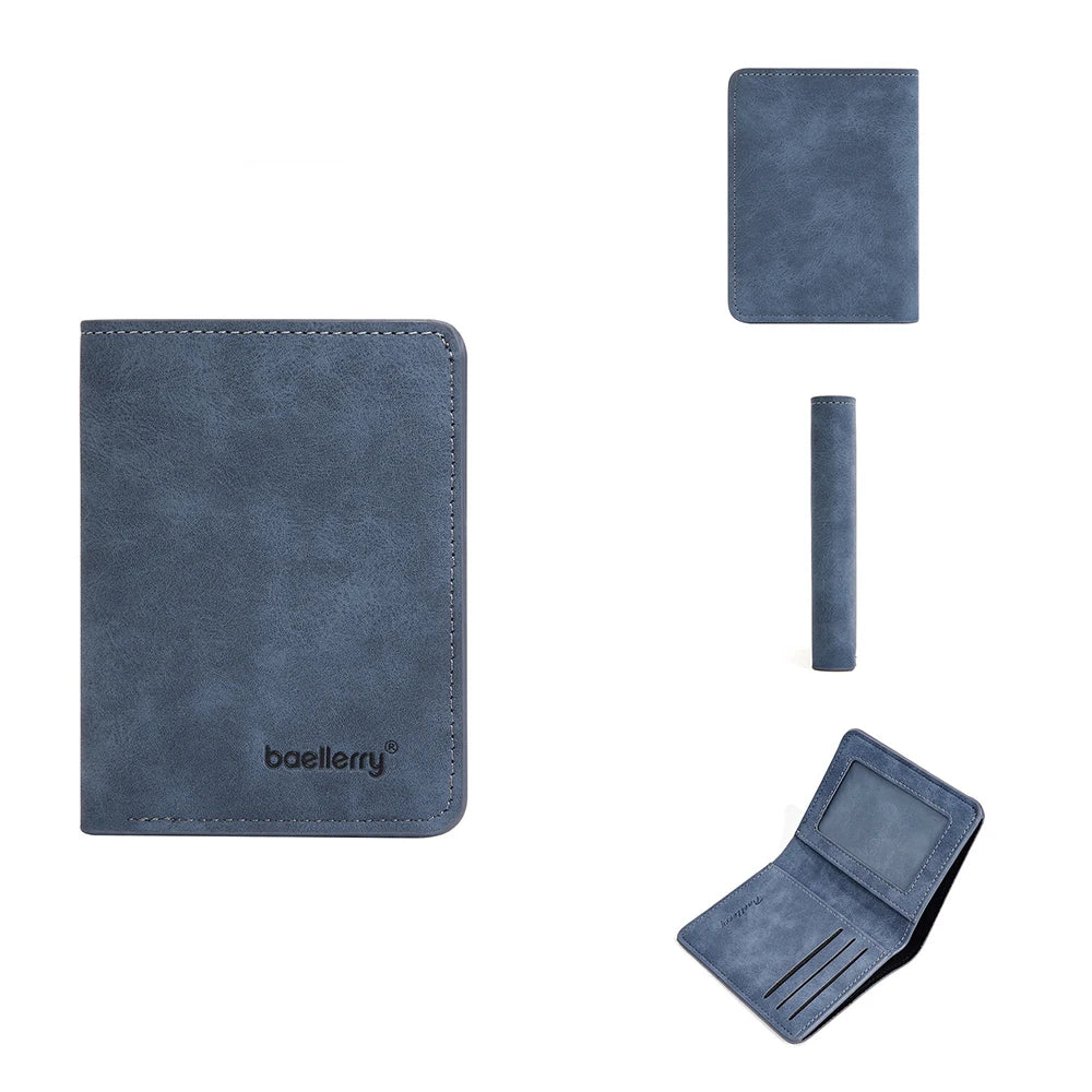 Cartera Vertical Fina para Bolsillo Delantero de Hombre - Azul