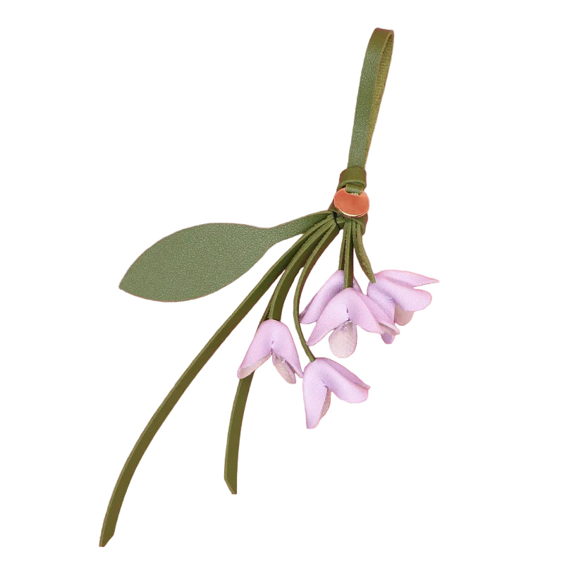 Charm Flores Cuero para Bolso – Accesorio Floral Romántico