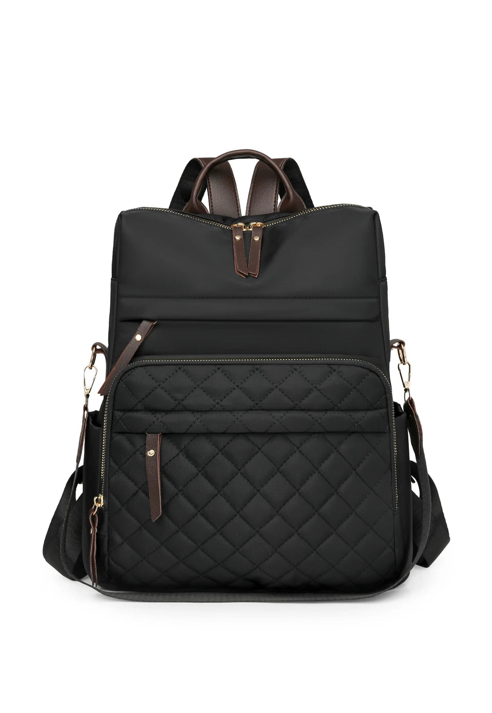 Mochila de Nailon Acolchada para Mujer – Estilo Coreano y Gran Capacidad