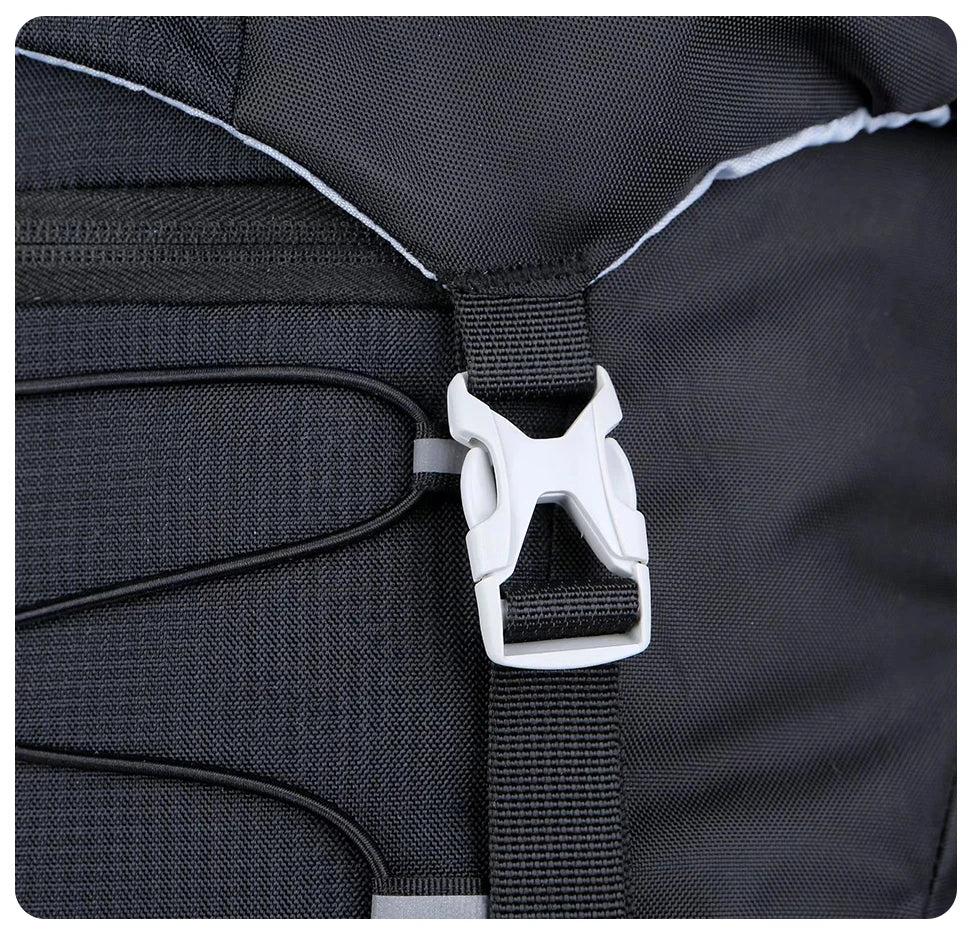 Mochila de Senderismo 50L WEST TUNE Negra – Resistente, Impermeable y Profesional