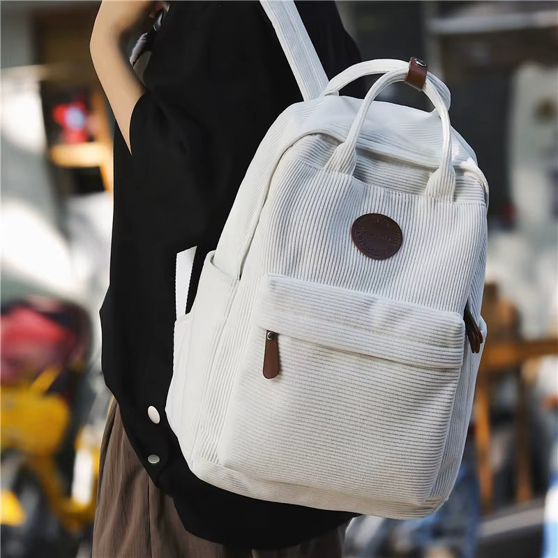 Mochila de Pana (Corduroy) Ultraligera – Estilo Casual y Comodidad Diaria