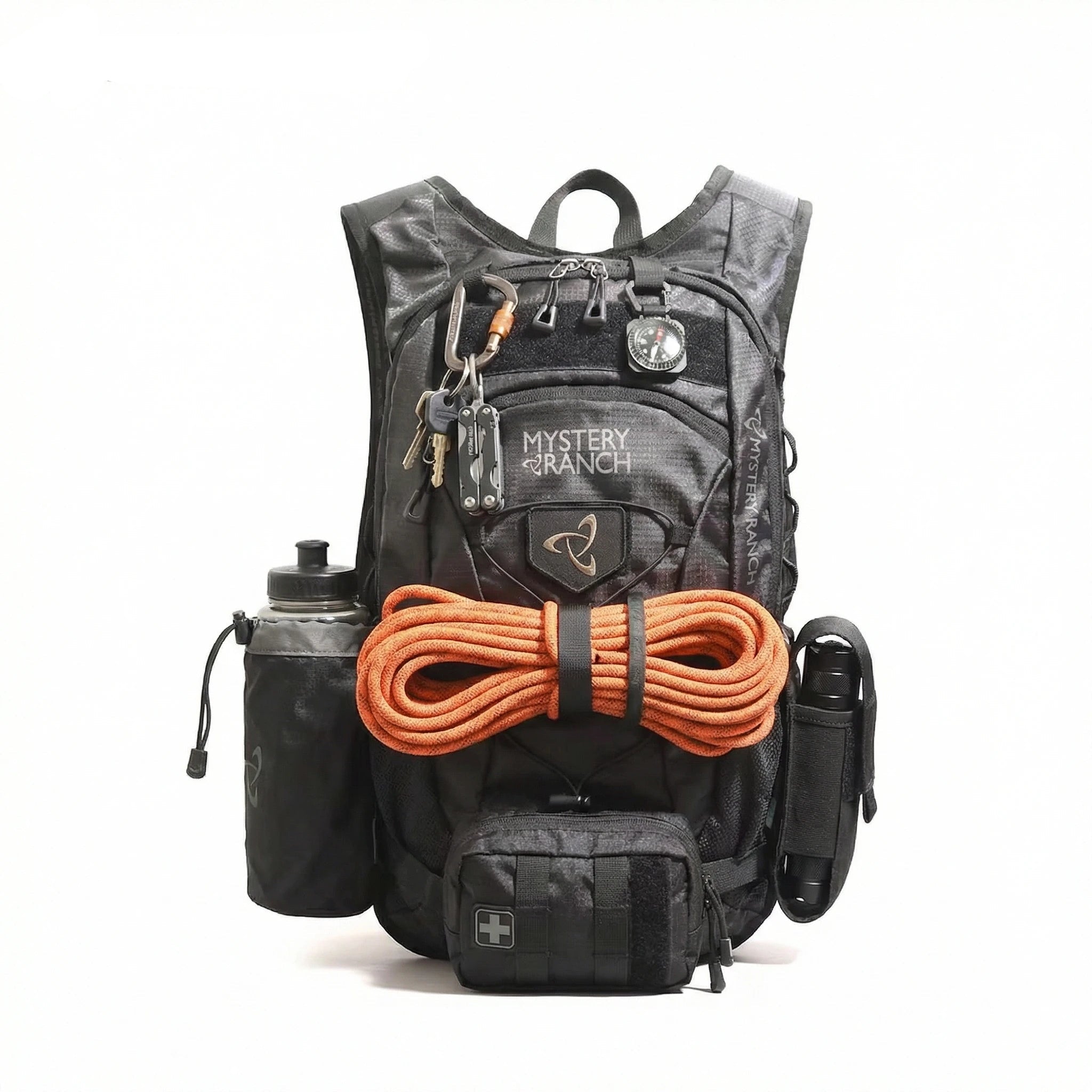 Mochila Táctica Mystery Ranch 20L Negra – Resistencia Blindada y Estilo Urbano