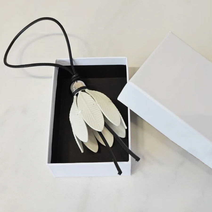 Charm Organizador Cuero Genuino Floral – Ultraligero Premium